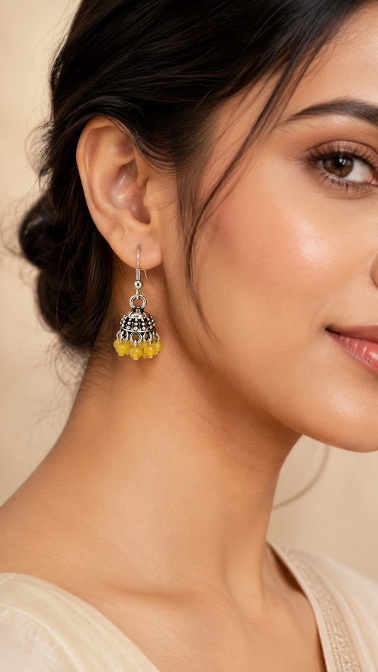 Sunshine Glow Mini Jhumka Earrings