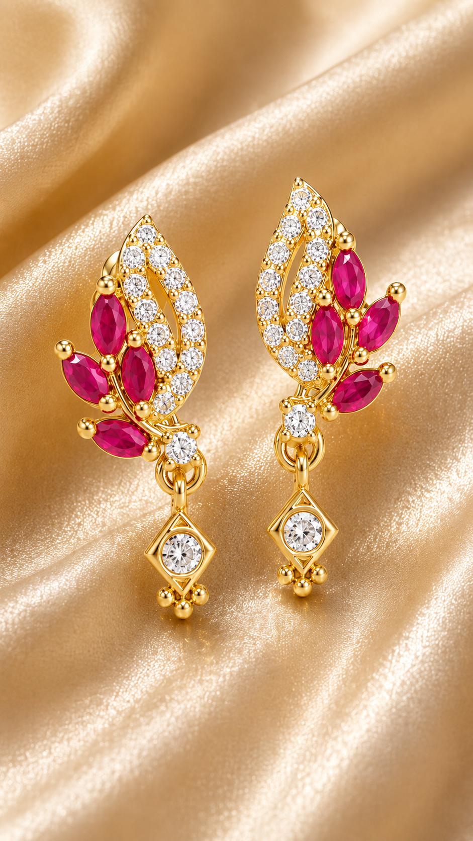 Kavya Marquise Ruby Dangles