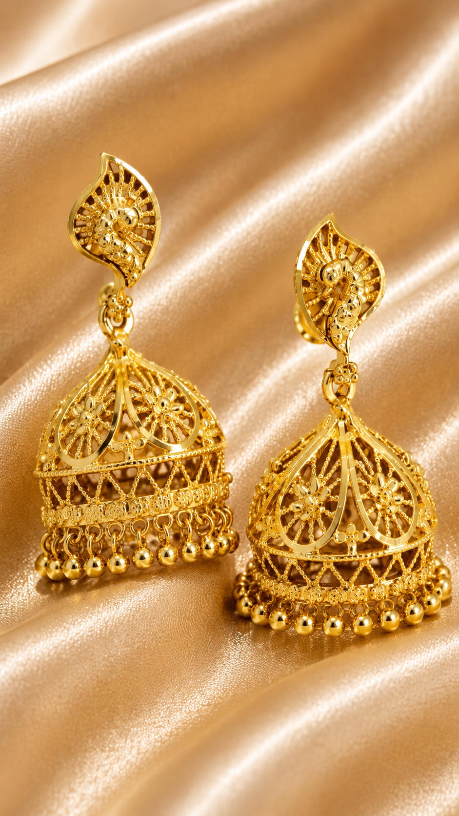Hansa Paisley Filigree Jhumkas
