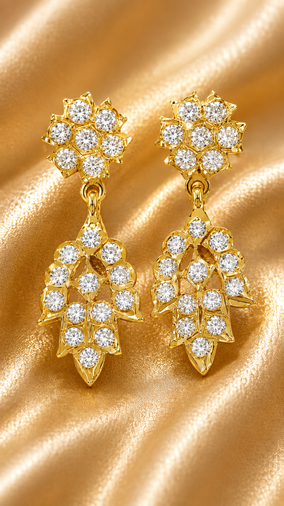 Pallavi Crystal Leaf Dangles