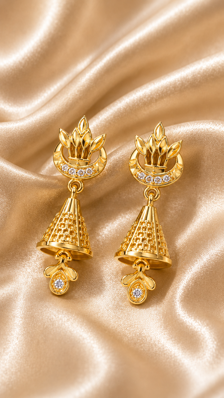 Malati Blossom Conical Jhumkas