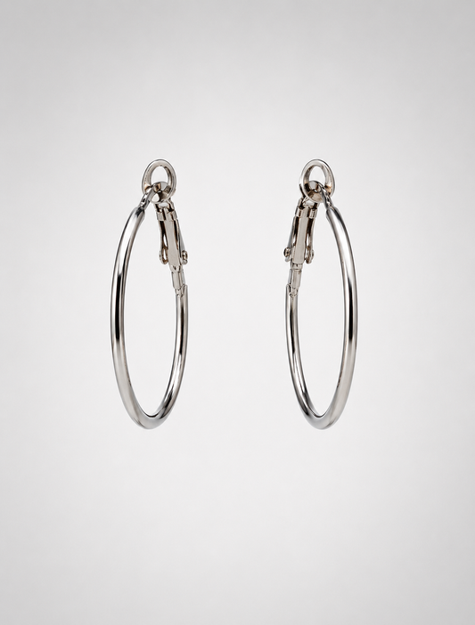Eterna Polished Hoops
