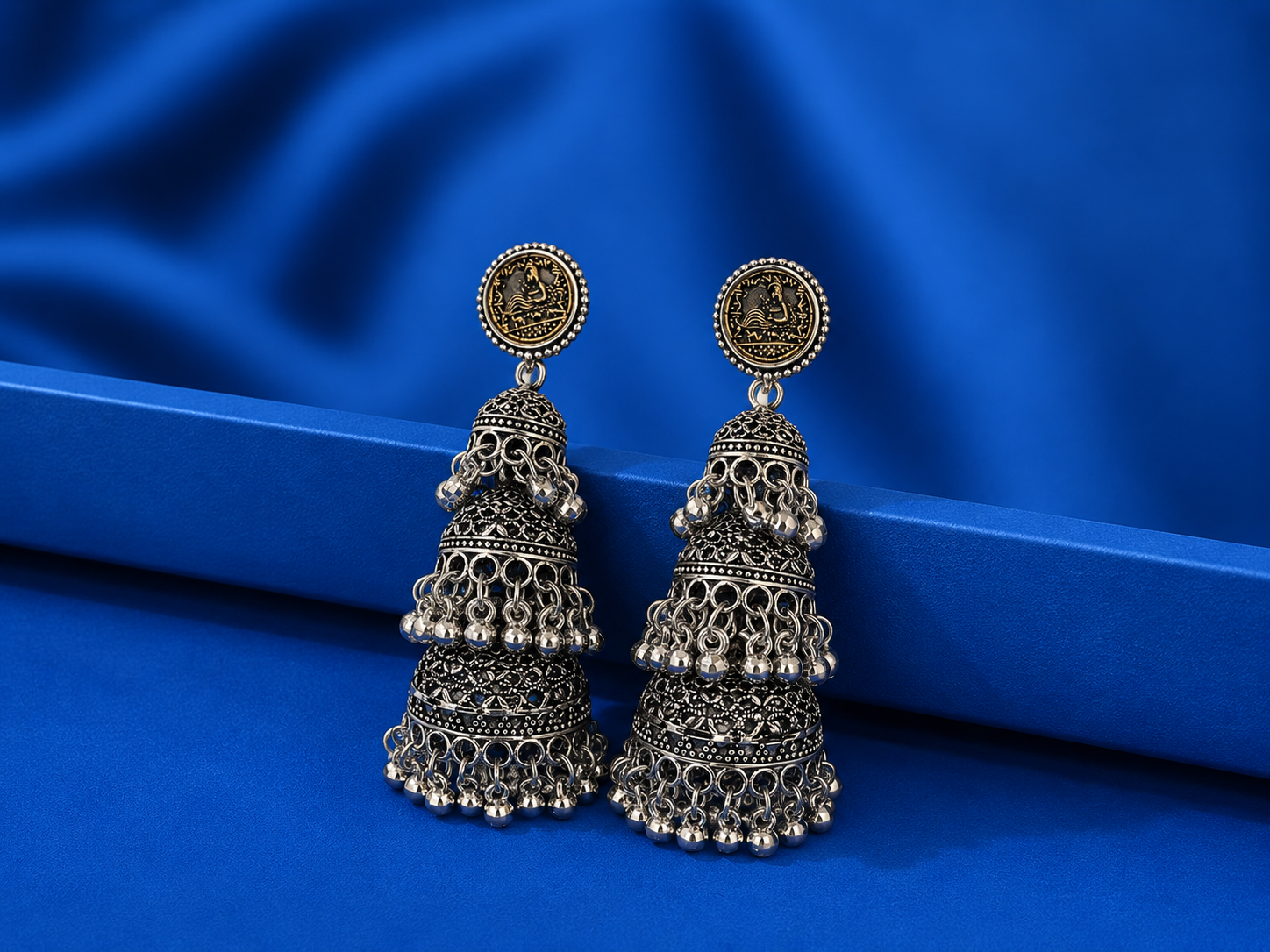 Oxidized Jhumkas