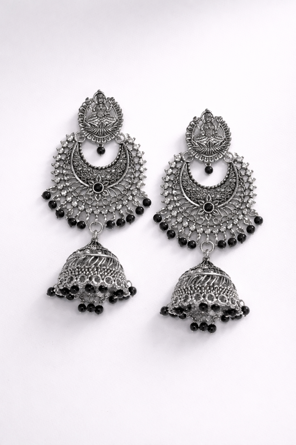 Antique Lakshmi Long Jhumkas