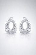 Crystal Cascade Teardrop Stud Earrings