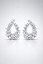 Crystal Cascade Teardrop Stud Earrings