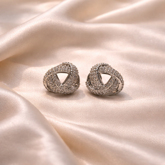 Infinity Knot Crystal Stud