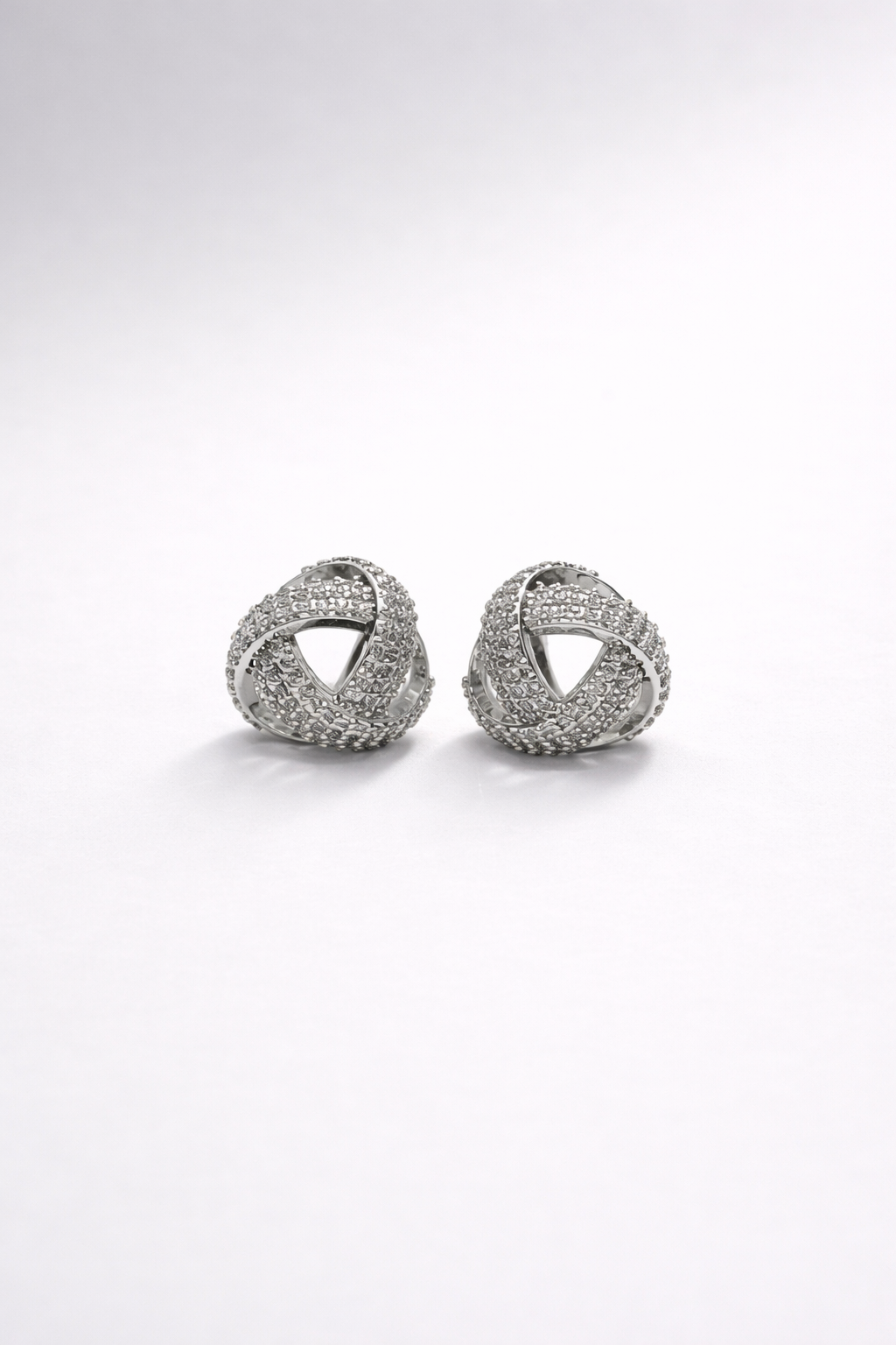 Infinity Knot Crystal Stud