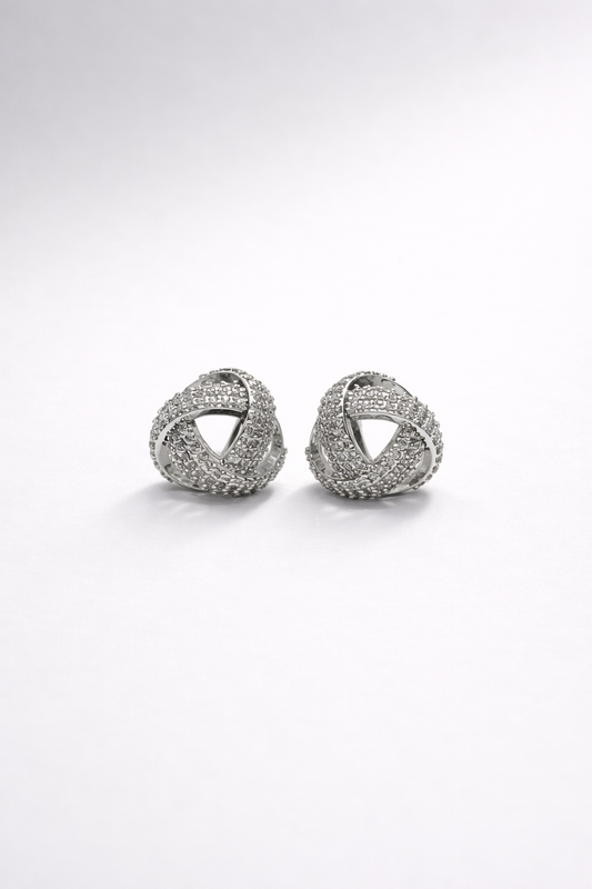 Infinity Knot Crystal Stud