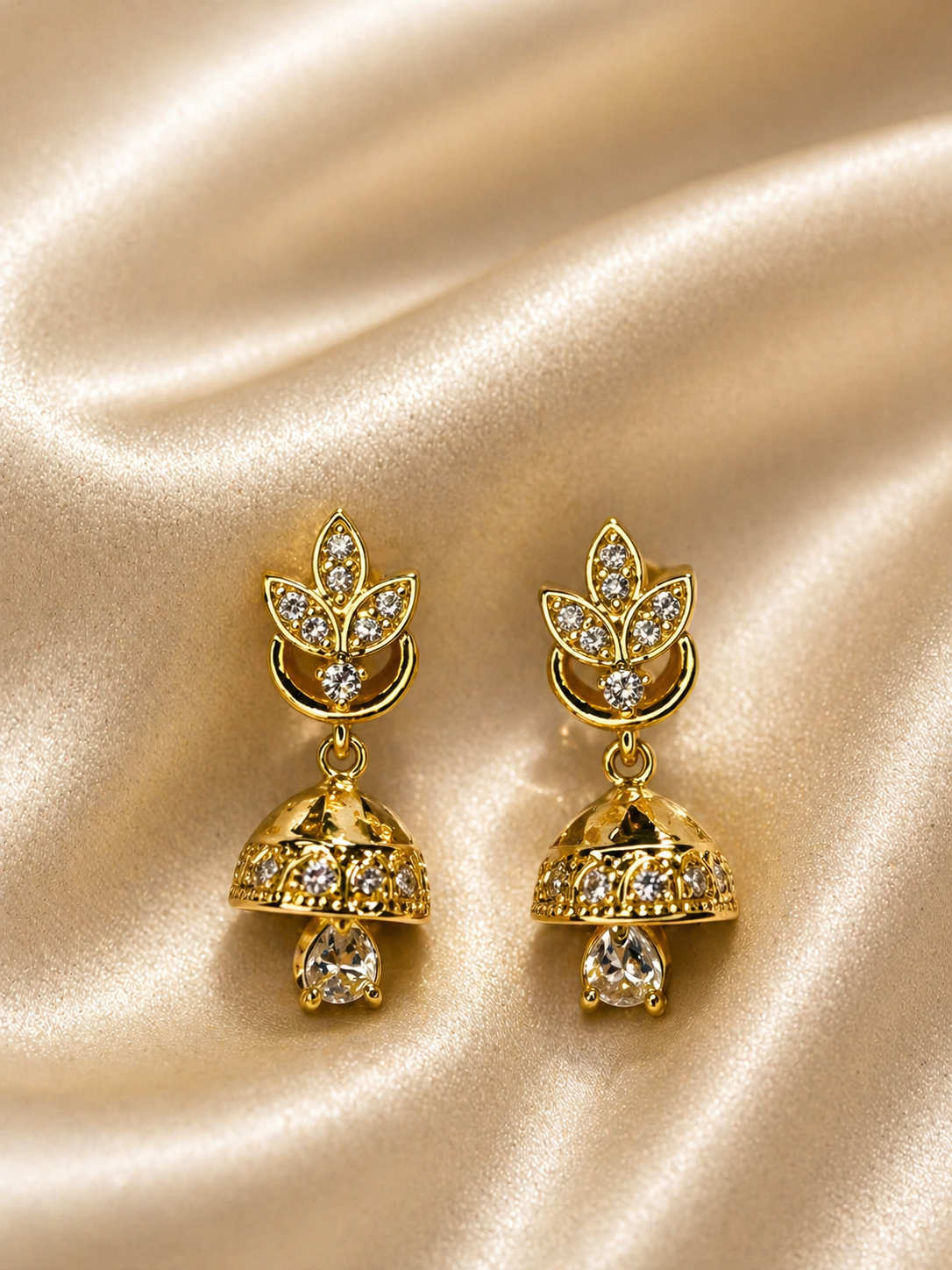 Classic Floral Jhumka Drop Earrings