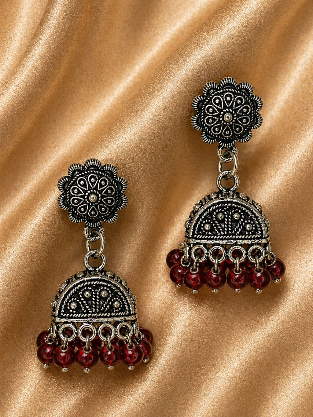 Meher Floral Drop Jhumka Earrings