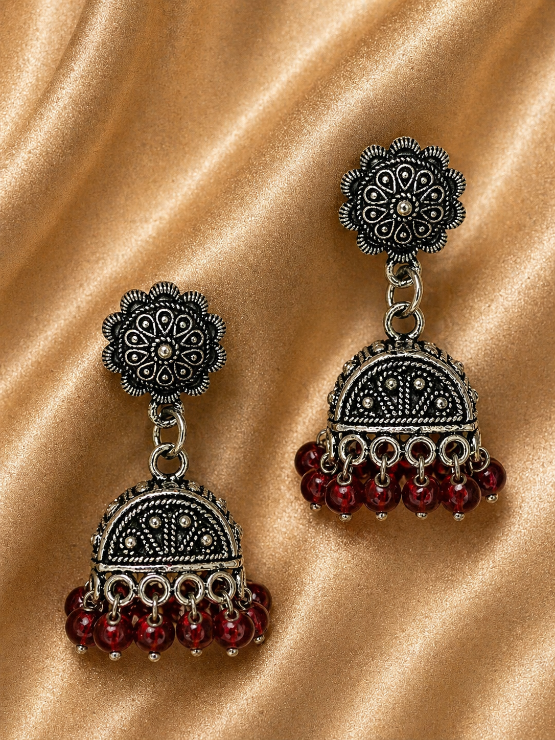 Meher Floral Drop Jhumka Earrings