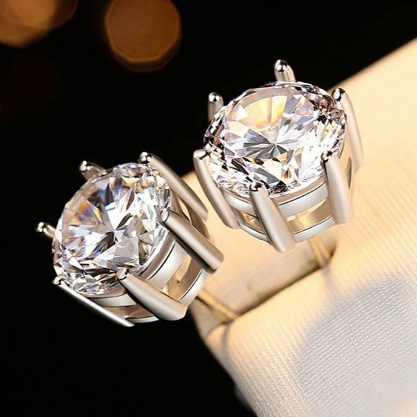 Classic Solitaire Stud Earrings
