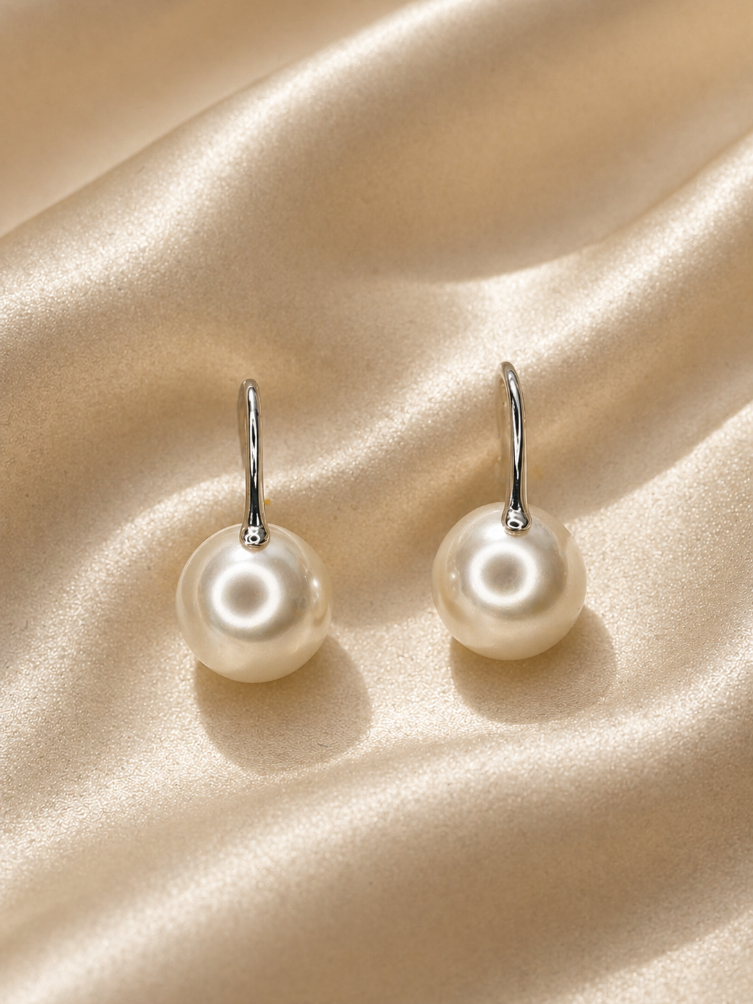 Classic Pearl Drop Stud Earrings