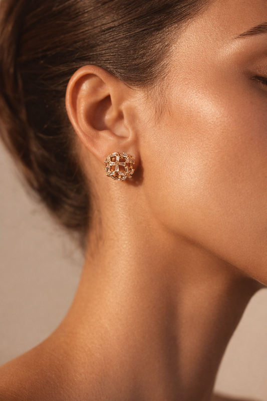 Crystal Dome Luxe Studs