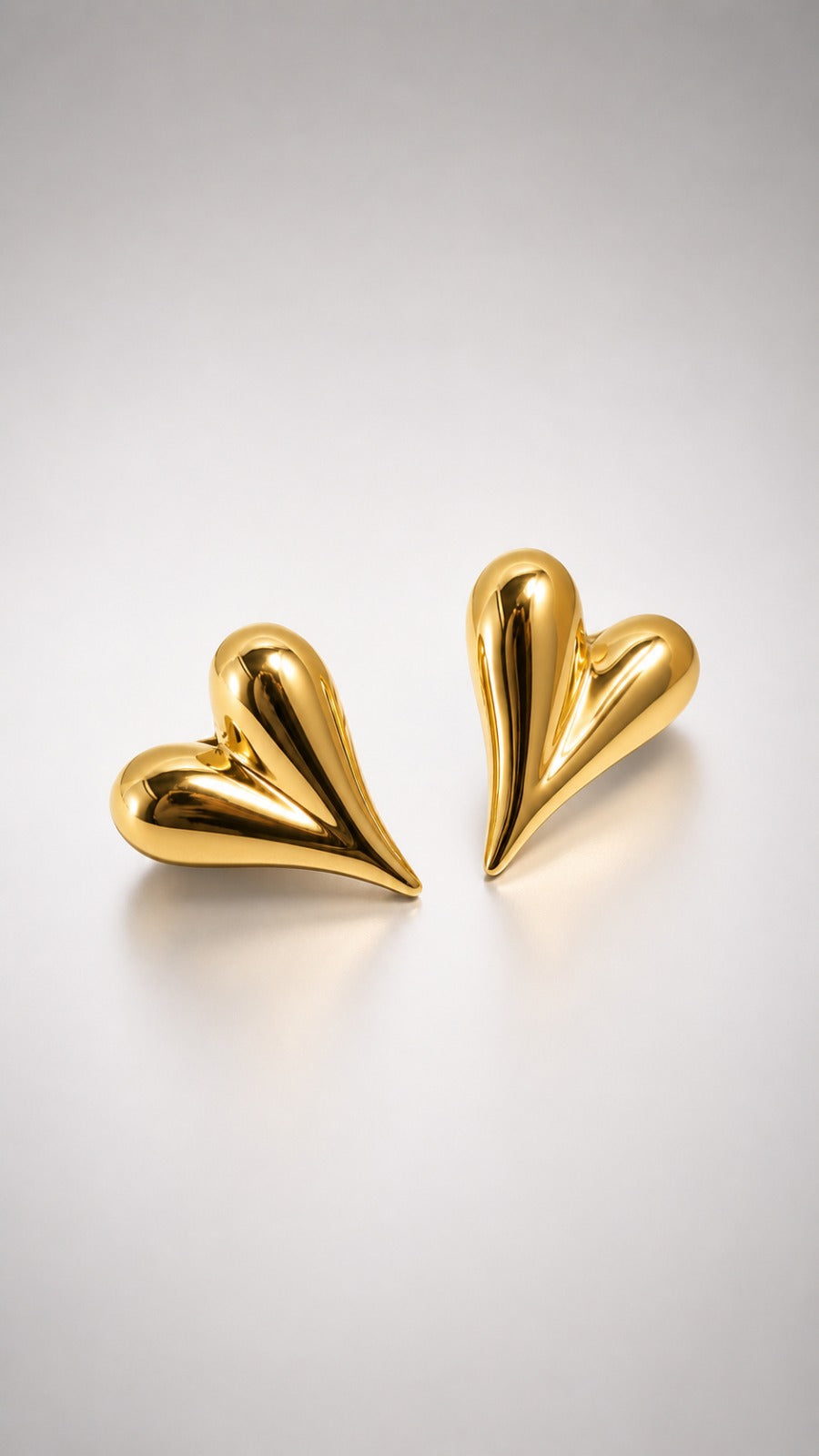 Molten Heart Sculpt Stud Earrings