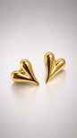 Molten Heart Sculpt Stud Earrings