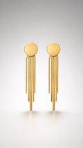 Golden Cascade Fringe Earrings