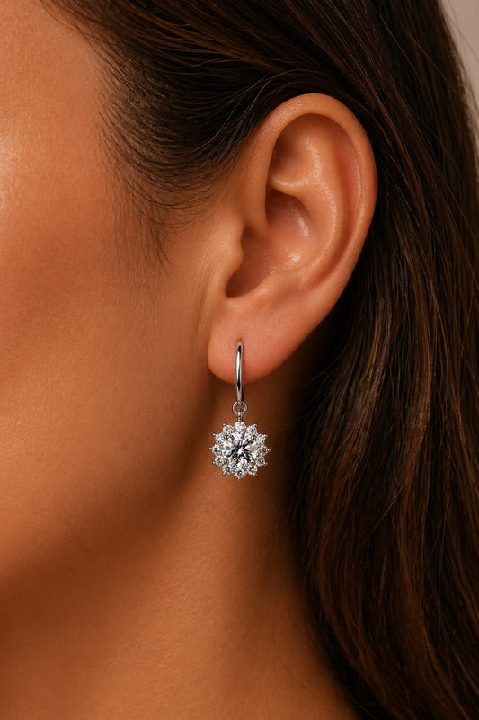 Celestial Halo Drop Earrings
