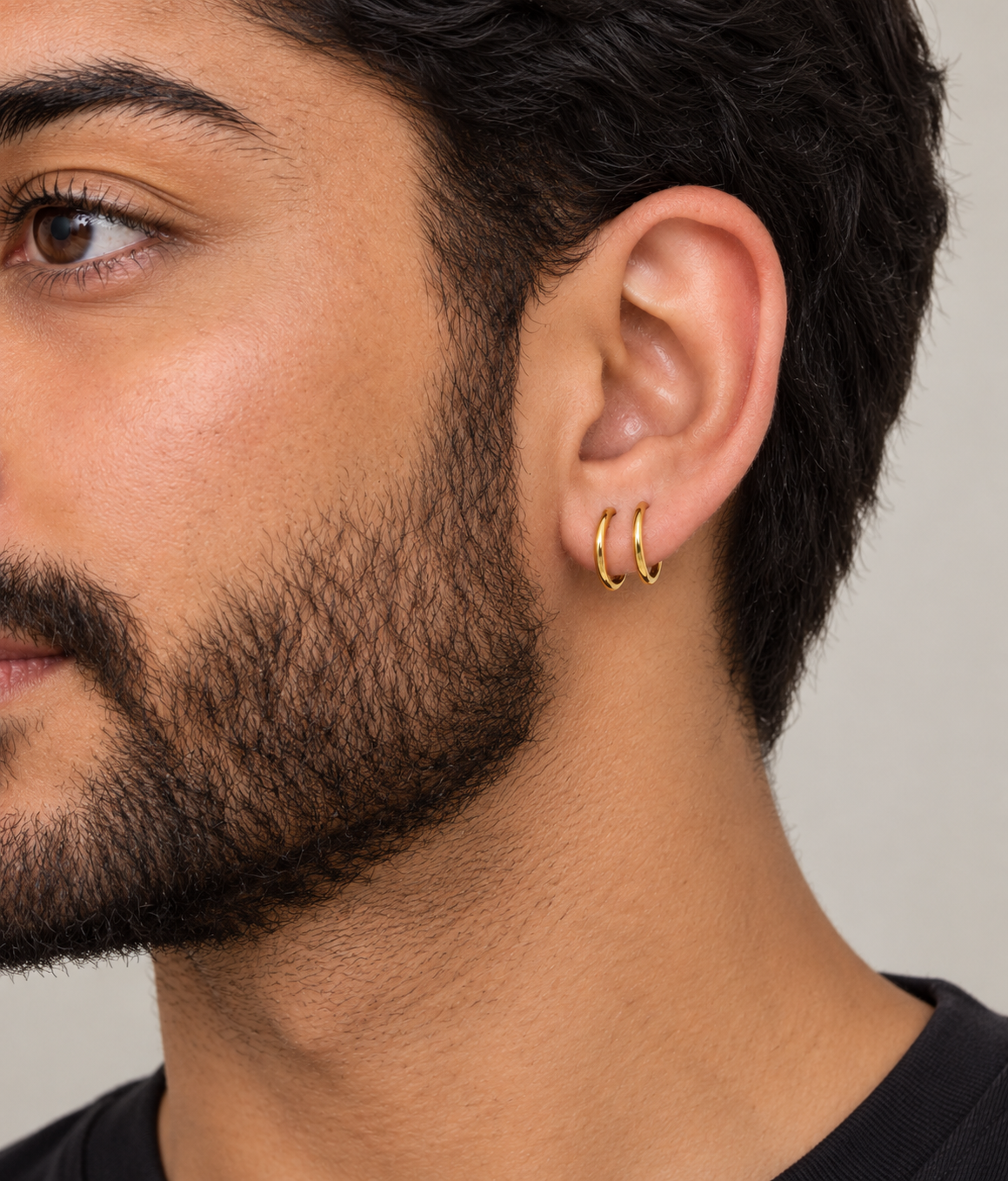 Auric Illusion Double Hoop Spiral Earring – Polished Gold