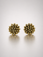Golden Cluster Bead Stud Earrings