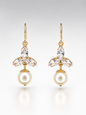 Pearl Bloom Crystal Drop Earrings