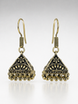Ira Antique Gold Triangle Drop Earrings