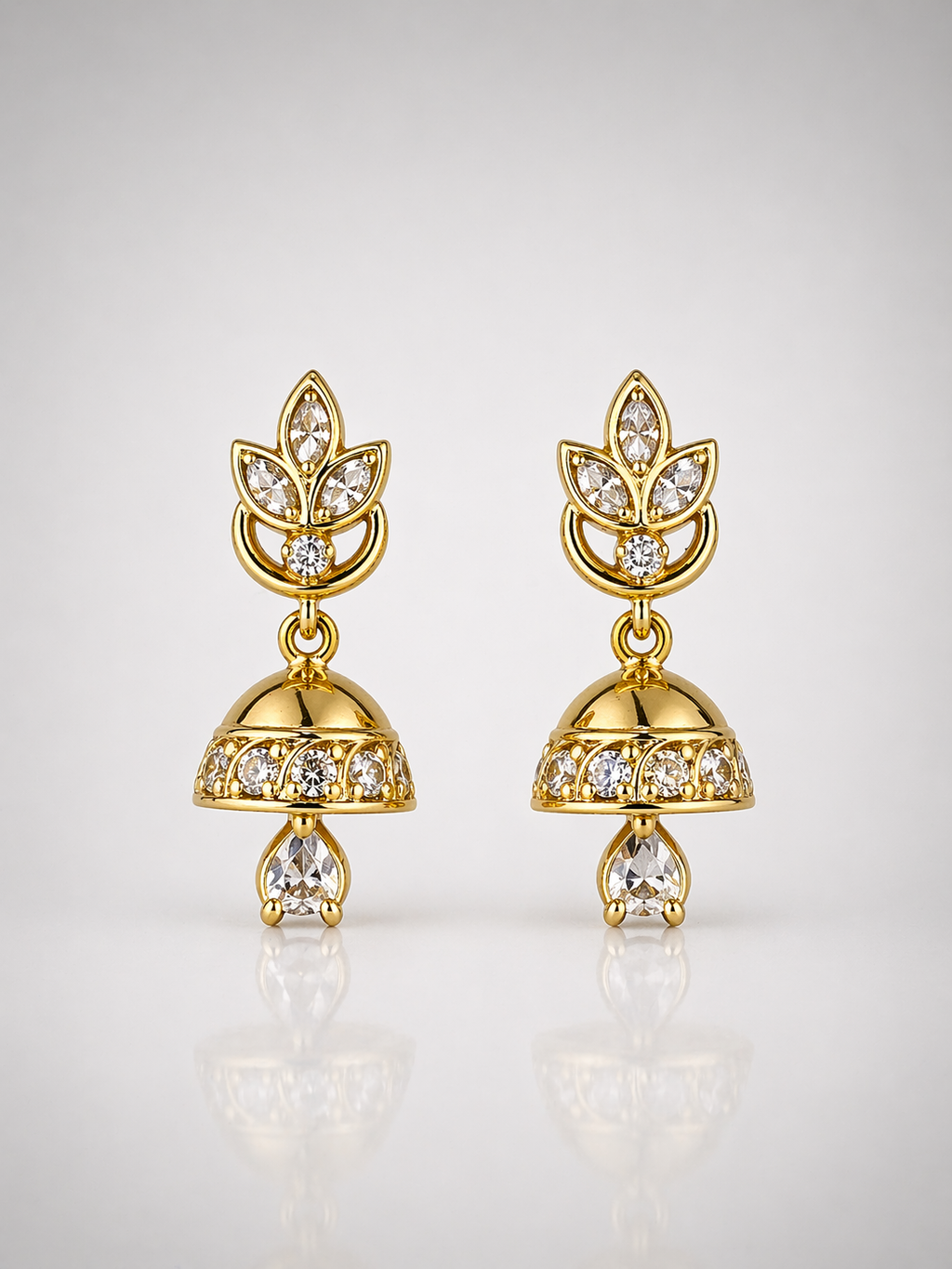Classic Floral Jhumka Drop Earrings