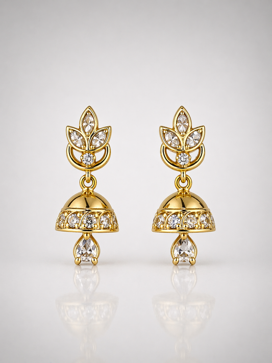 Classic Floral Jhumka Drop Earrings