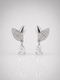 Crystal Leaf Drop Earrings