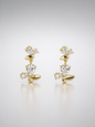 Golden Crystal Butterfly Drop Earrings