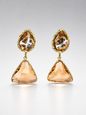 Amber Glow Crystal Drop Earrings