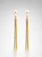 Pearl Cascade Tassel Earrings