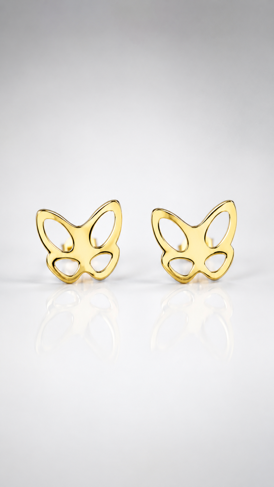 Butterfly Outline Stud Earrings