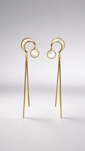 Luna Pearl Tassel Drop Earrings