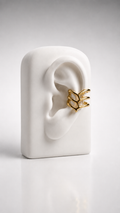 Golden Chevron Wave Ear Cuff