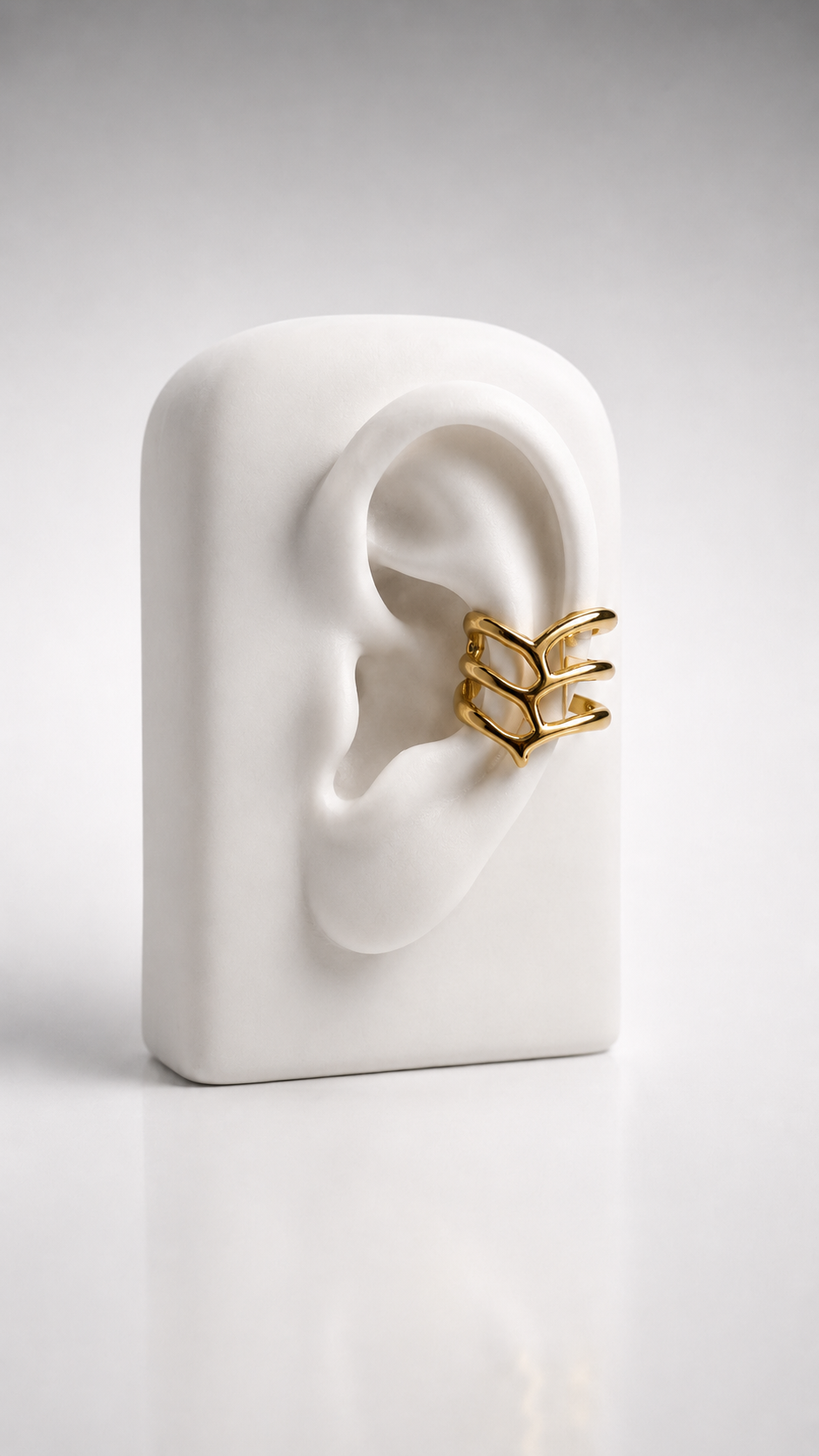 Golden Chevron Wave Ear Cuff