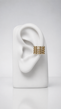 Golden Lattice Ear Cuff