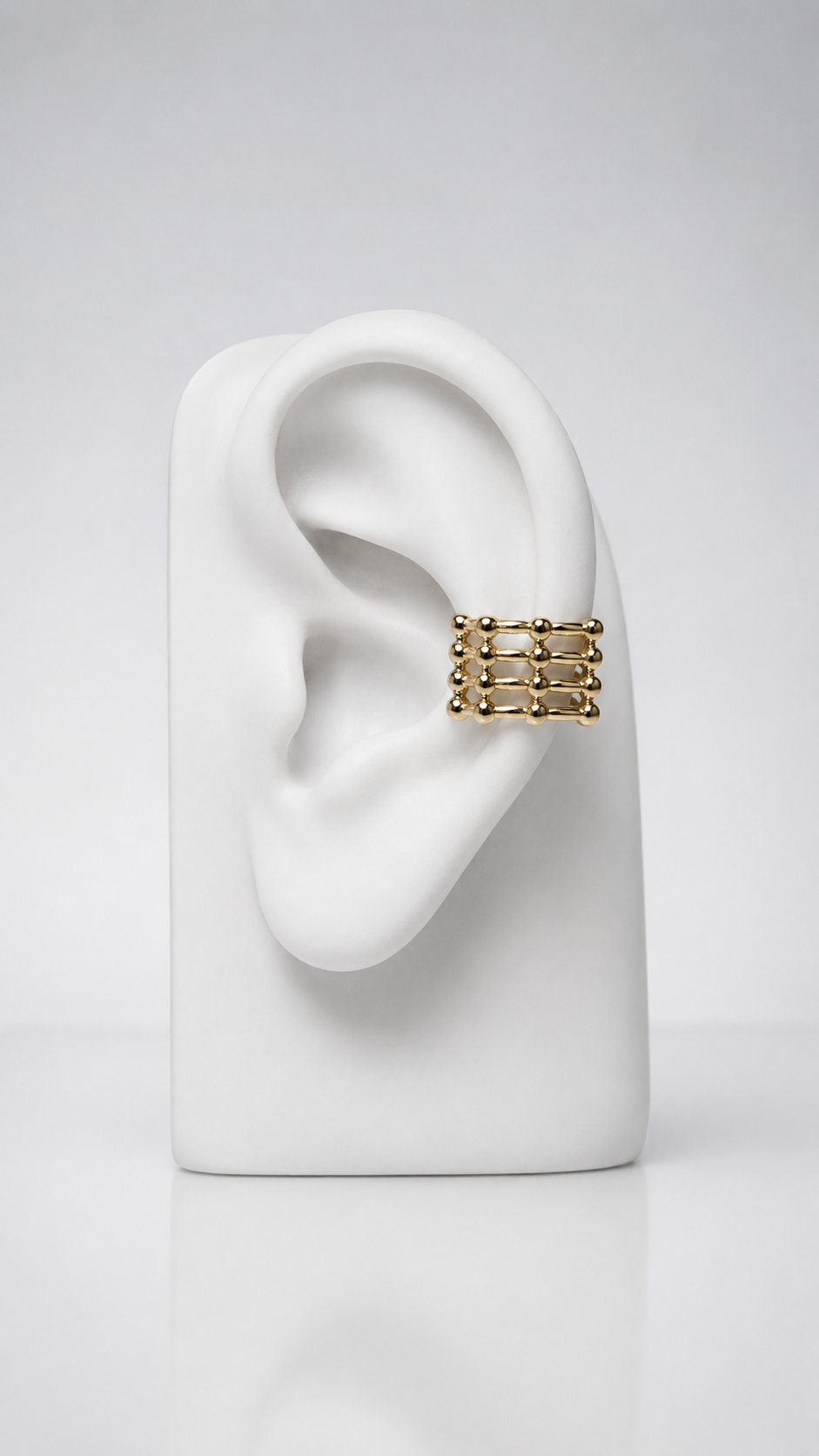 Golden Lattice Ear Cuff