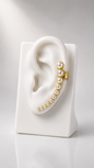 Golden Pearl Curve Ear Cuff