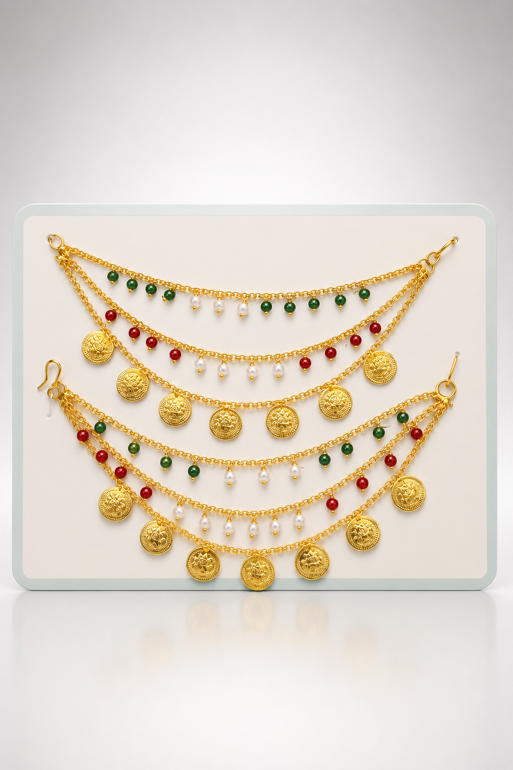 Heritage Coin Layered Saree Chain