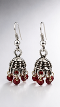 Ruby Gleam Mini Jhumka Earrings