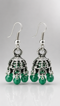 Emerald Whisper Mini Jhumka Earrings