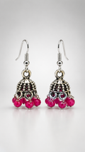 Fuchsia Charm Mini Jhumka Earrings
