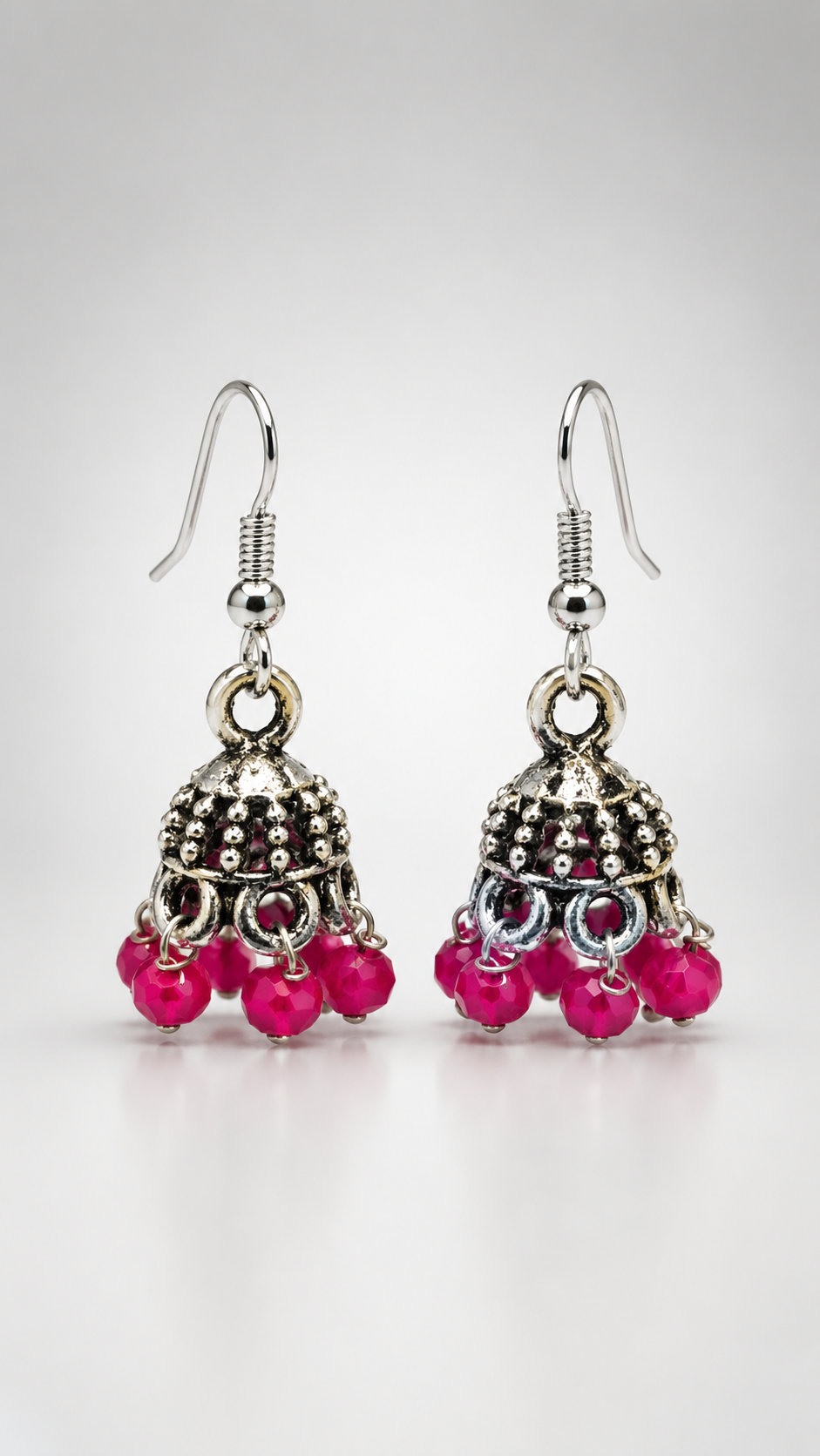 Fuchsia Charm Mini Jhumka Earrings