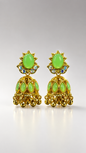 Lime Radiance Jhumka Earrings