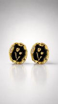 Midnight Bloom Molten Stud Earrings