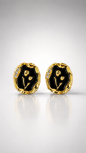 Midnight Bloom Molten Stud Earrings