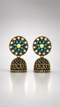 Azure Bloom Dome Earrings