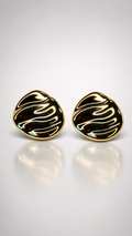 Molten Wave Stud Earrings